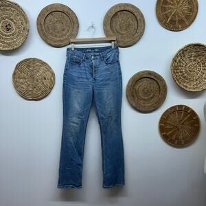 Old Navy Extra High Rise Kicker Boot Cut Jeans 10 Button Fly High Waist Casual
